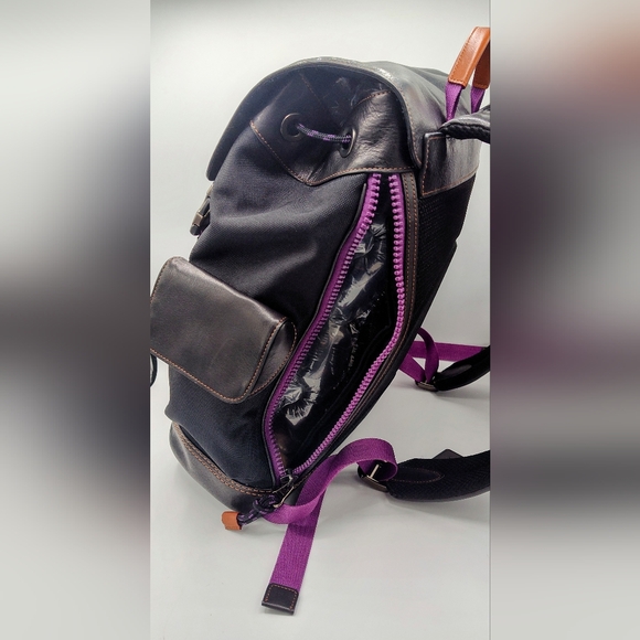SOLD- Coach Rivington Backpack With Coach Patch-Black/Purple. EUC - Picture 5 of 10